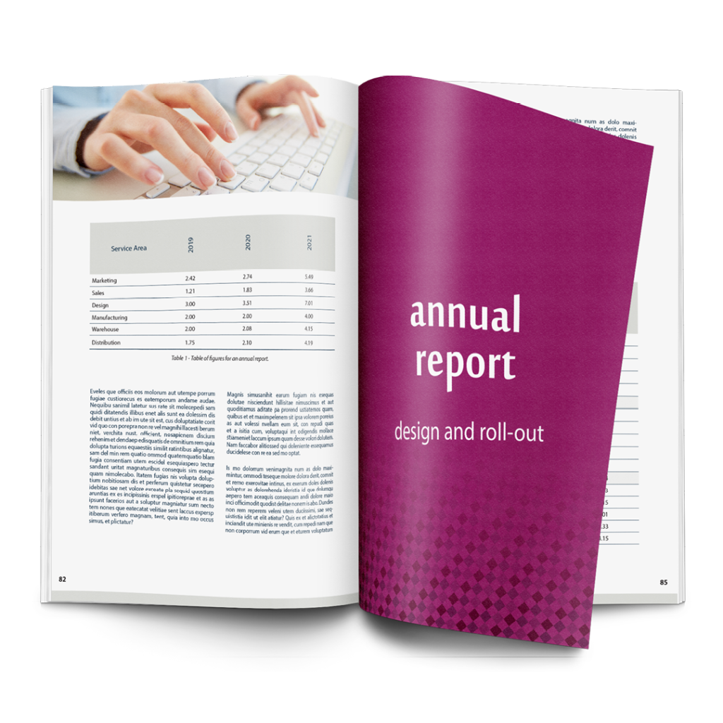 Annual Report Design custom InDesign designed by graphic designer Kassandra Marsh from Make Better Documents, Brisbane Australia all sections, graphs, icons, graphs, charts, images, and financial tables