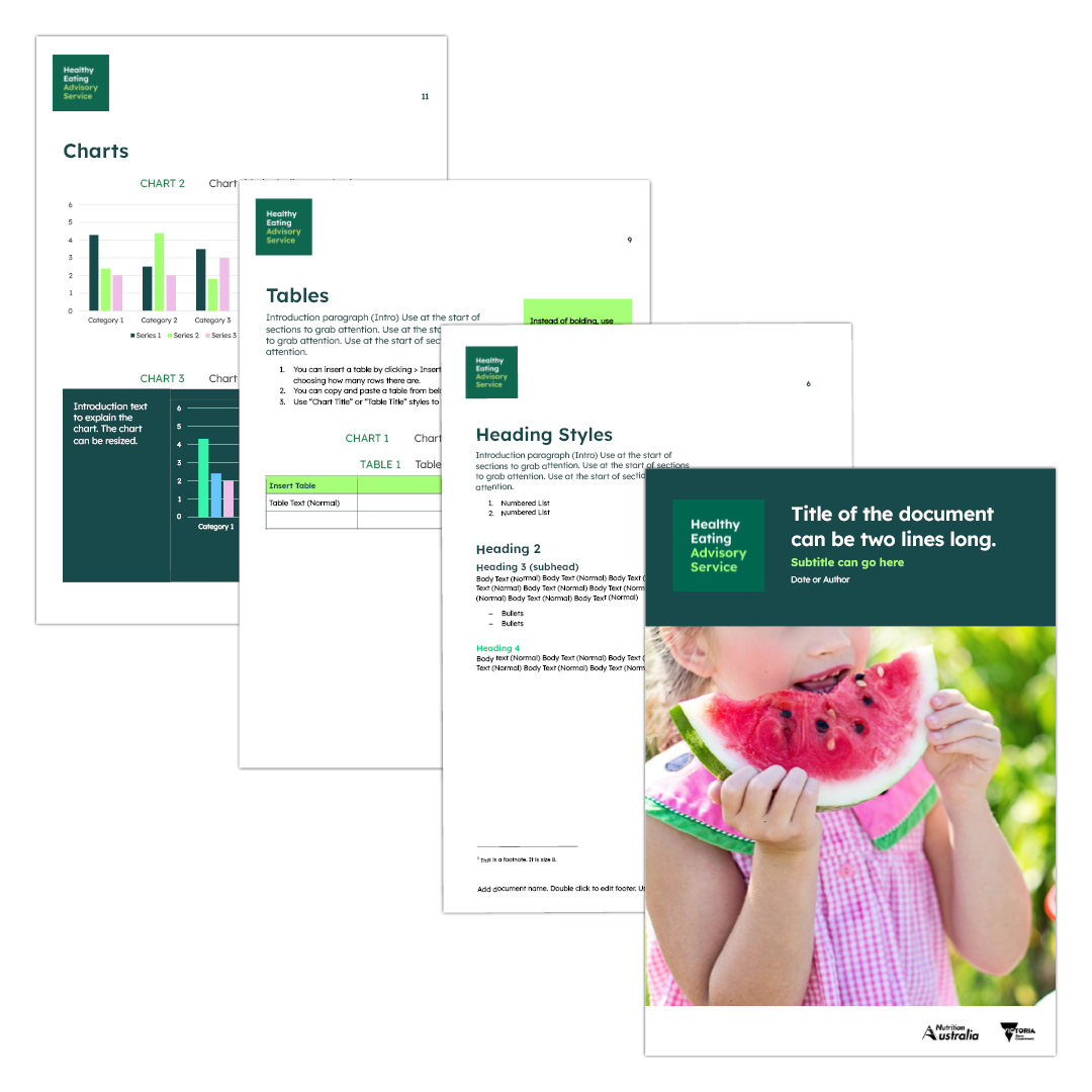 report template design in Microsoft Word or InDesign designed by graphic designer Kassandra Marsh from Make Better Documents, Brisbane Australia,