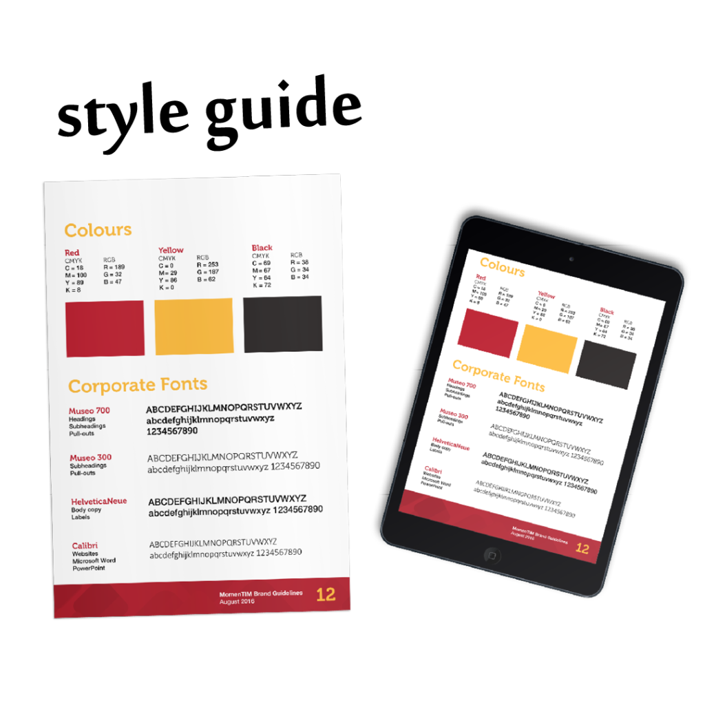 corporate style guide styleguide brand guidelines for showing how to use your new brand or to pull together all your various elements into one cohesive new look going forward high-quality layout designed by graphic designer Kassandra Marsh from Make Better Documents, Brisbane Australia